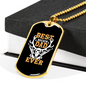 Best Buckin' Dad Ever Necklace Stainless Steel or 18k Gold Dog Tag 24" Chain-Express Your Love Gifts