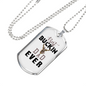 Best Buckin' Dad Necklace Stainless Steel or 18k Gold Dog Tag 24" Chain-Express Your Love Gifts