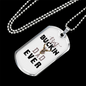 Best Buckin' Dad Necklace Stainless Steel or 18k Gold Dog Tag 24" Chain-Express Your Love Gifts