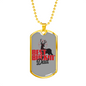 Best Buckin' Dad Sniper Dog Tag Stainless Steel or 18k Gold 24" Chain-Express Your Love Gifts