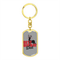Best Buckin' Dad Swivel Keychain Dog Tag Stainless Steel or 18k Gold-Express Your Love Gifts