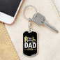 Best Buckin' Daddy Keychain Stainless Steel or 18k Gold Dog Tag Keyring-Express Your Love Gifts