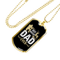 Best Buckin' Daddy Necklace Stainless Steel or 18k Gold Dog Tag 24" Chain-Express Your Love Gifts