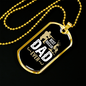 Best Buckin' Daddy Necklace Stainless Steel or 18k Gold Dog Tag 24" Chain-Express Your Love Gifts