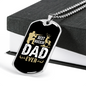 Best Buckin' Daddy Necklace Stainless Steel or 18k Gold Dog Tag 24" Chain-Express Your Love Gifts