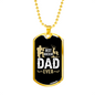 Best Buckin' Daddy Necklace Stainless Steel or 18k Gold Dog Tag 24" Chain-Express Your Love Gifts