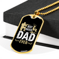 Best Buckin' Daddy Necklace Stainless Steel or 18k Gold Dog Tag 24" Chain-Express Your Love Gifts