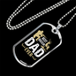Best Buckin' Daddy Necklace Stainless Steel or 18k Gold Dog Tag 24" Chain-Express Your Love Gifts