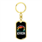 Best Bully Mom Keychain Stainless Steel or 18k Gold Dog Tag Keyring-Express Your Love Gifts