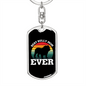 Best Bully Mom Keychain Stainless Steel or 18k Gold Dog Tag Keyring-Express Your Love Gifts