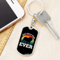 Best Bully Mom Keychain Stainless Steel or 18k Gold Dog Tag Keyring-Express Your Love Gifts