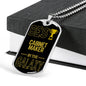 Best Cabinet Maker In The Galaxy Necklace Stainless Steel or 18k Gold Dog Tag w 24"-Express Your Love Gifts
