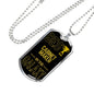 Best Cabinet Maker In The Galaxy Necklace Stainless Steel or 18k Gold Dog Tag w 24"-Express Your Love Gifts