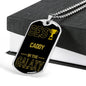 Best Caddy In The Galaxy Necklace Stainless Steel or 18k Gold Dog Tag w 24"-Express Your Love Gifts