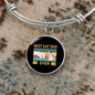 Best Cat Dad Ever Bracelet Stainless Steel or 18k Gold Circle Bangle-Express Your Love Gifts
