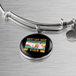 Best Cat Dad Ever Bracelet Stainless Steel or 18k Gold Circle Bangle-Express Your Love Gifts