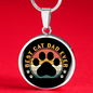 Best Cat Dad Ever Circle Necklace Stainless Steel or 18k Gold 18-22-Express Your Love Gifts