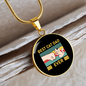 Best Cat Dad Ever Circle Necklace Stainless Steel or 18k Gold 18-22-Express Your Love Gifts