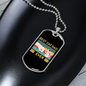 Best Cat Dad Ever Necklace Stainless Steel or 18k Gold Dog Tag 24" Chain-Express Your Love Gifts