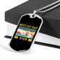Best Cat Dad Ever Necklace Stainless Steel or 18k Gold Dog Tag 24" Chain-Express Your Love Gifts