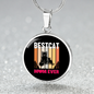 Best Cat Mom Ever Circle Necklace Stainless Steel or 18k Gold 18-22-Express Your Love Gifts