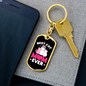 Best Cat Mom Ever Heart Keychain Stainless Steel or 18k Gold Dog Tag Keyring-Express Your Love Gifts