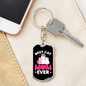 Best Cat Mom Ever Heart Keychain Stainless Steel or 18k Gold Dog Tag Keyring-Express Your Love Gifts
