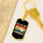Best Cat Mom Ever Keychain Stainless Steel or 18k Gold Dog Tag Keyring-Express Your Love Gifts