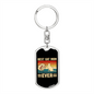 Best Cat Mom Ever Keychain Stainless Steel or 18k Gold Dog Tag Keyring-Express Your Love Gifts