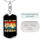 Best Cat Mom Ever Keychain Stainless Steel or 18k Gold Dog Tag Keyring-Express Your Love Gifts
