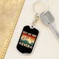 Best Cat Mom Ever Keychain Stainless Steel or 18k Gold Dog Tag Keyring-Express Your Love Gifts