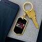 Best Cat Mom Ever Pink Keychain Stainless Steel or 18k Gold Dog Tag Keyring-Express Your Love Gifts