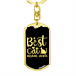 Best Cat Mom Ever TranspArent Keychain Stainless Steel or 18k Gold Dog Tag Keyring-Express Your Love Gifts