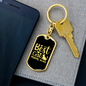 Best Cat Mom Ever TranspArent Keychain Stainless Steel or 18k Gold Dog Tag Keyring-Express Your Love Gifts