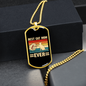 Best Cat Mom Necklace Stainless Steel or 18k Gold Dog Tag 24" Chain-Express Your Love Gifts