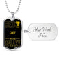 Best Chef In The Galaxy Necklace Stainless Steel or 18k Gold Dog Tag w 24"-Express Your Love Gifts
