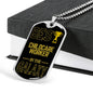 Best Childcare Worker In The Galaxy Necklace Stainless Steel or 18k Gold Dog Tag w 24"-Express Your Love Gifts