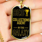 Best Collections Agent In The Galaxy Necklace Stainless Steel or 18k Gold Dog Tag w 24"-Express Your Love Gifts