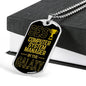 Best Computer System Manager In The Galaxy Necklace Stainless Steel or 18k Gold Dog Tag w 24"-Express Your Love Gifts