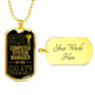 Best Computer System Manager In The Galaxy Necklace Stainless Steel or 18k Gold Dog Tag w 24"-Express Your Love Gifts