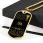 Best CPA In The Galaxy Necklace Stainless Steel or 18k Gold Dog Tag w 24"-Express Your Love Gifts