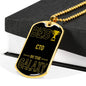 Best CTO In The Galaxy Necklace Stainless Steel or 18k Gold Dog Tag w 24"-Express Your Love Gifts