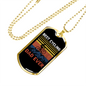 Best Cycling Dad Ever Cycling Necklace Stainless Steel or 18k Gold Dog Tag 24"-Express Your Love Gifts