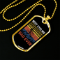 Best Cycling Dad Ever Cycling Necklace Stainless Steel or 18k Gold Dog Tag 24"-Express Your Love Gifts