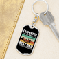 Best Dad By Night Swivel Keychain Woodworker Dog Tag Stainless Steel or 18k Gold-Express Your Love Gifts