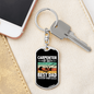 Best Dad By Night Swivel Keychain Woodworker Dog Tag Stainless Steel or 18k Gold-Express Your Love Gifts