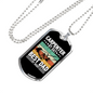 Best Dad By Night Woodworker Dog Tag Stainless Steel or 18k Gold W 24"-Express Your Love Gifts