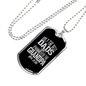 Best Dads Promoted To Grandpa Dog Tag Stainless Steel or 18k Gold 24" Chain-Express Your Love Gifts