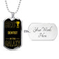 Best Dentist In The Galaxy Necklace Stainless Steel or 18k Gold Dog Tag w 24"-Express Your Love Gifts
