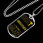 Best Dispatcher In The Galaxy Necklace Stainless Steel or 18k Gold Dog Tag w 24"-Express Your Love Gifts